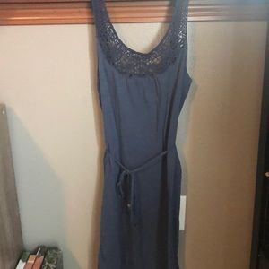 American Eagle Crocheted Navy Dress